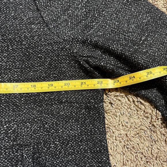 LOFT Tweed Biker Jacket Sz XL Gray Cotton Blend Lightweight Collared Pockets EUC - Picture 8 of 11